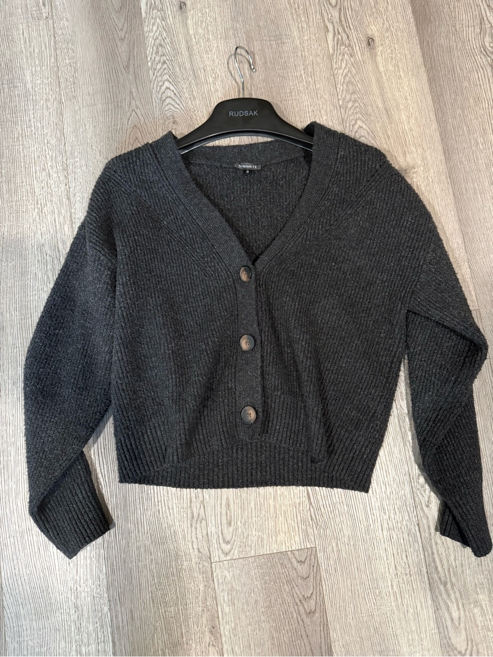 Dark Grey Dynamite Cardigan